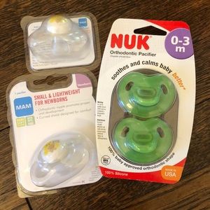NUK and MAM pacifiers NEW IN BOX.